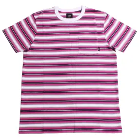 Vans Stripe Tee Knollwood White/Fuchsia